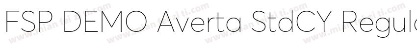 FSP DEMO Averta StdCY Regular字体转换